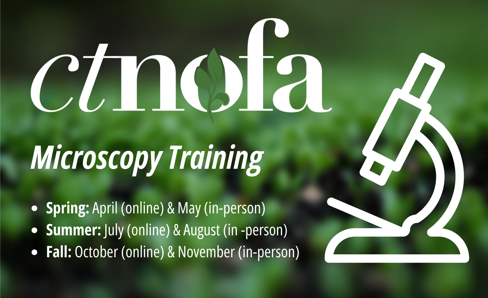 Soil Health Microscopy Courses for 2024 CT NOFA