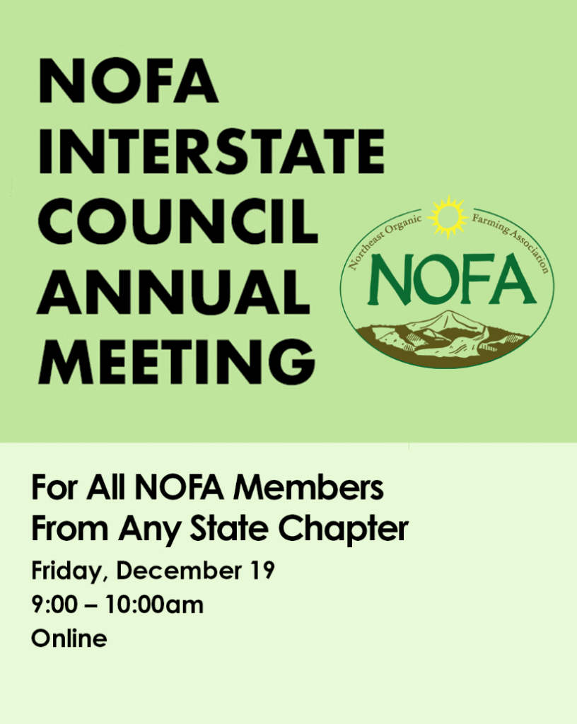 NOFA IC meeting december 25 NOFA IC meeting december 25
